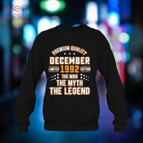 Man Myth Legend December 1992 30th Birthday Tee 30 Years Old Shirt