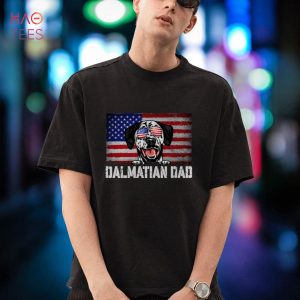 Patriotic Dalmatian Dad American Flag 4th Of July Shirt