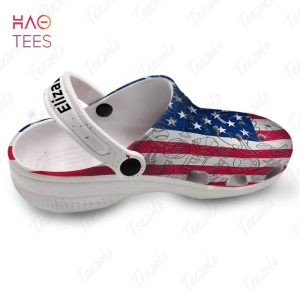 America Flag Personalized Clogs Shoes With Your Name
