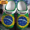 Brazil Flag Symbol Clogs Shoes