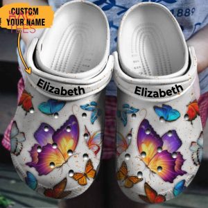 Butterfly Personalized Clogs Shoes, Best Gifts For Butterfly Lovers