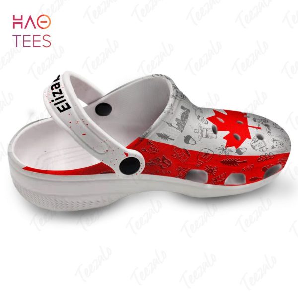 Canada Flag Personalized Clogs Shoes With Your Name