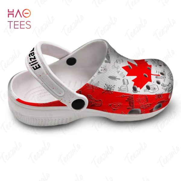 Canada Flag Personalized Clogs Shoes With Your Name