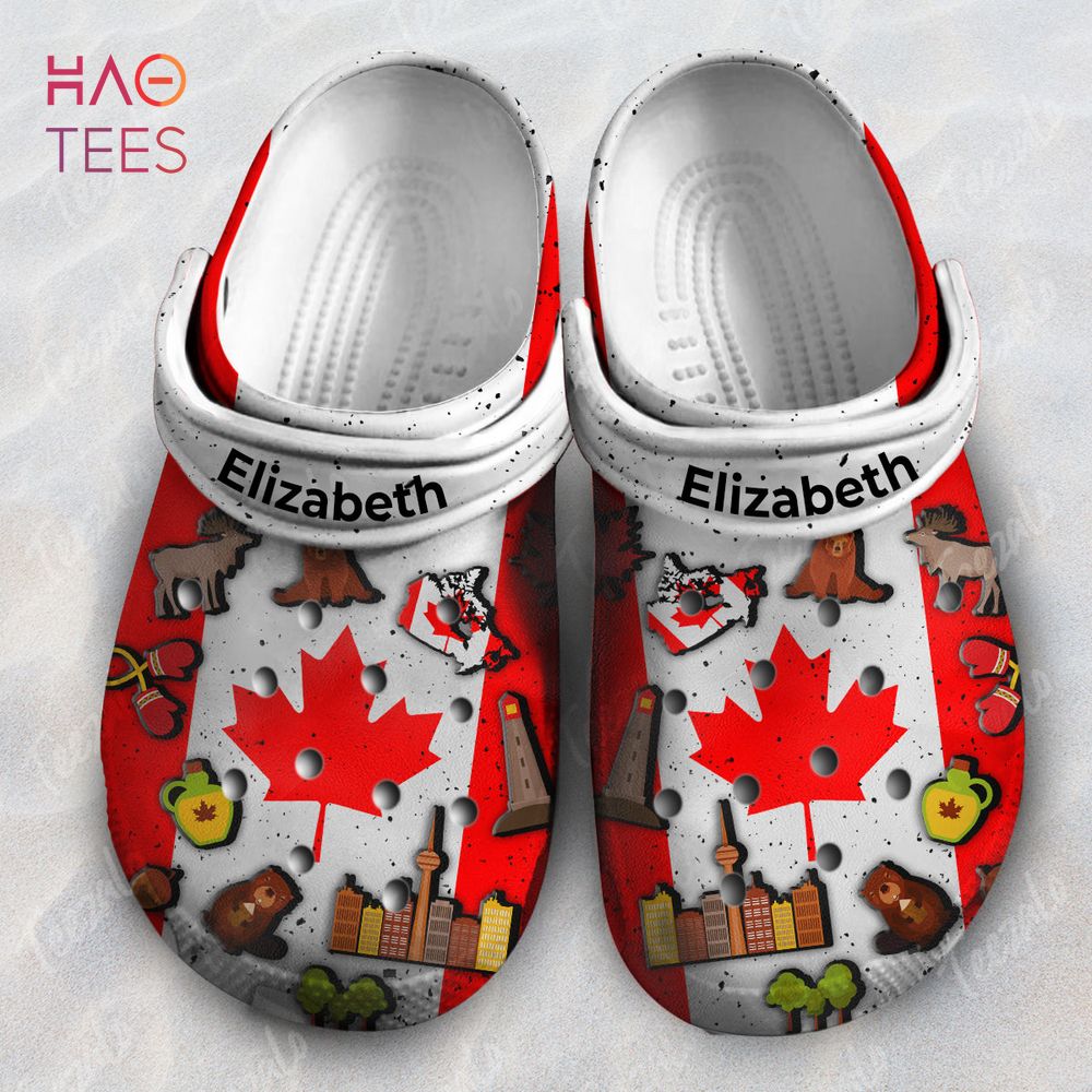 Canadian Flag Symbols Personalized Clogs Shoes