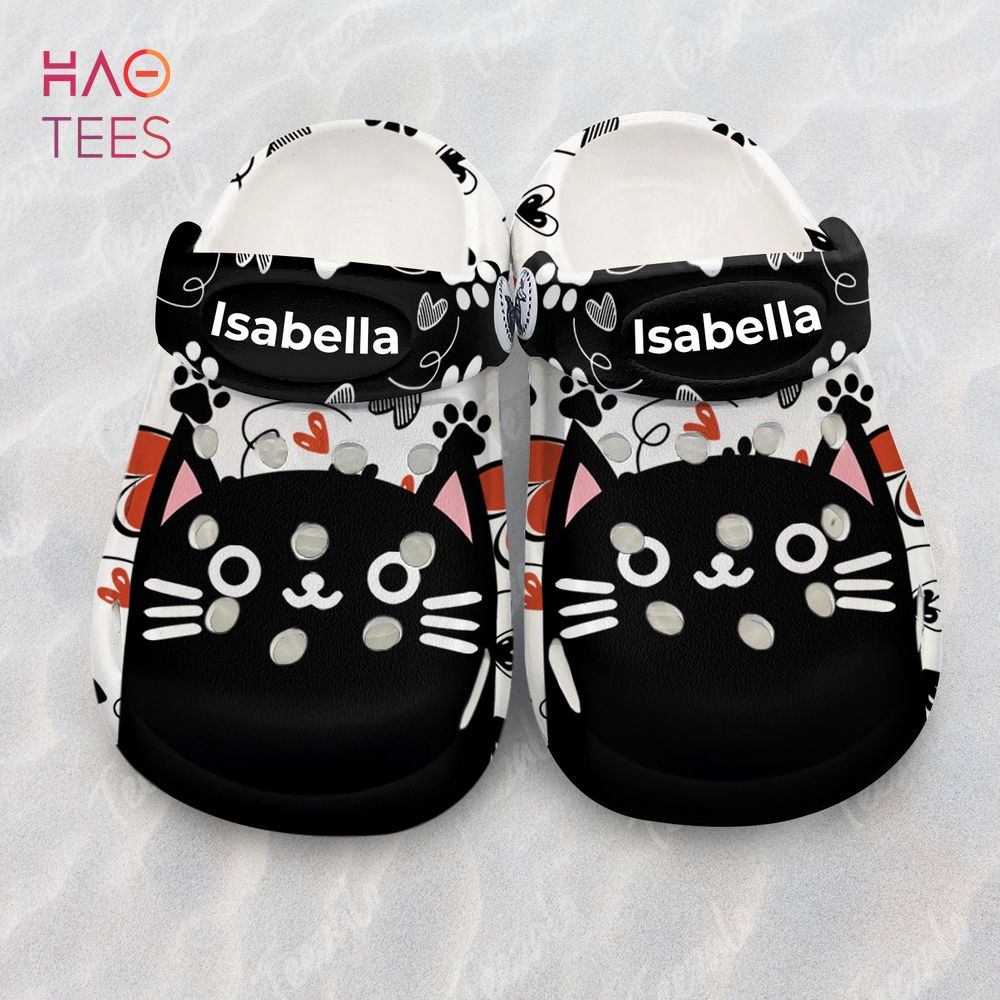 Cat Pattern Kids Personalized Clogs Shoes