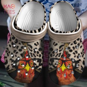 Chicken Clogs Shoes Zipper Leopard For Chicken Lovers