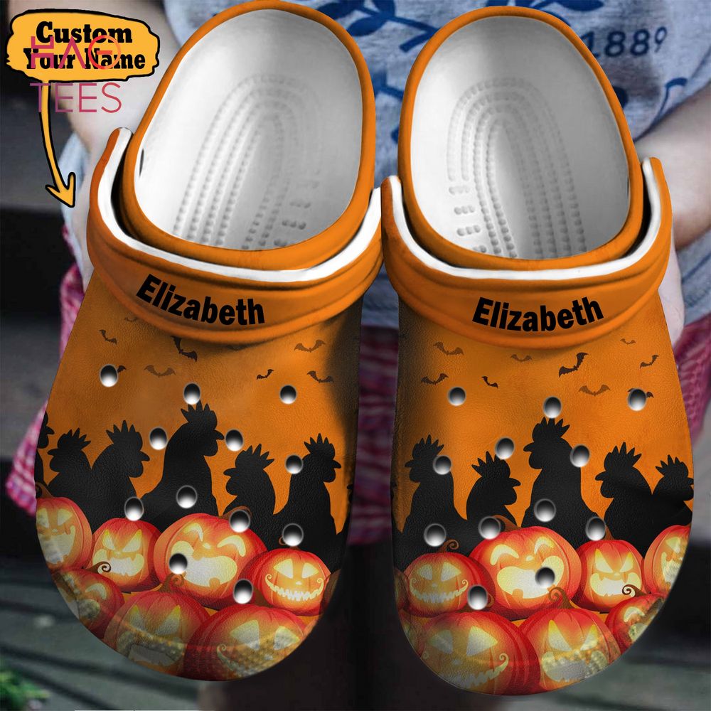 Chicken Halloween Personalized Clogs Shoes, Best Gifts For Chicken Lovers