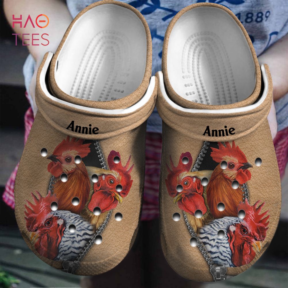 Chicken On Zipper Personalized Clogs Shoes
