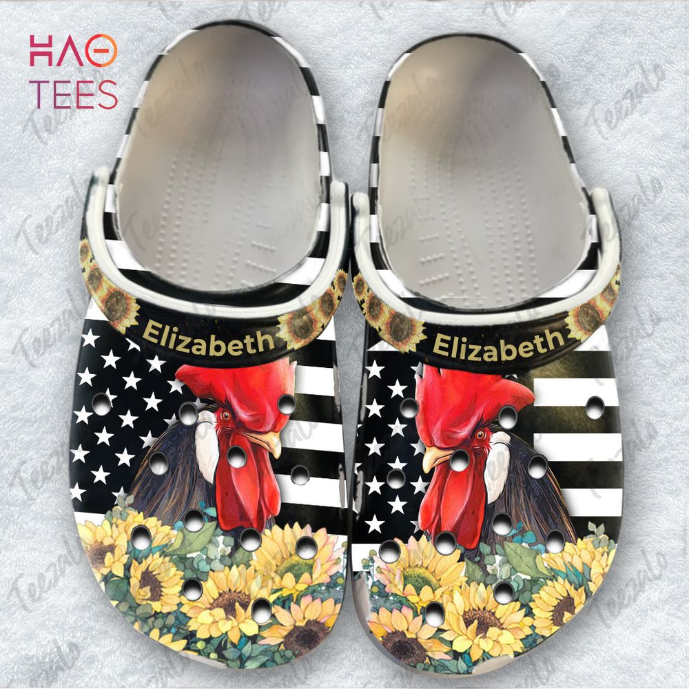 Chicken With Sunflower Personalized Clogs Shoes