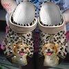 Chihuahua Clogs Shoes With Leopard Background