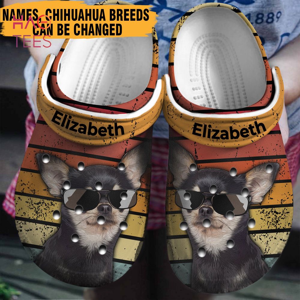 Chihuahua Vintage Personalized Clogs Shoes, Clogs Shoes For Chihuahua Lovers
