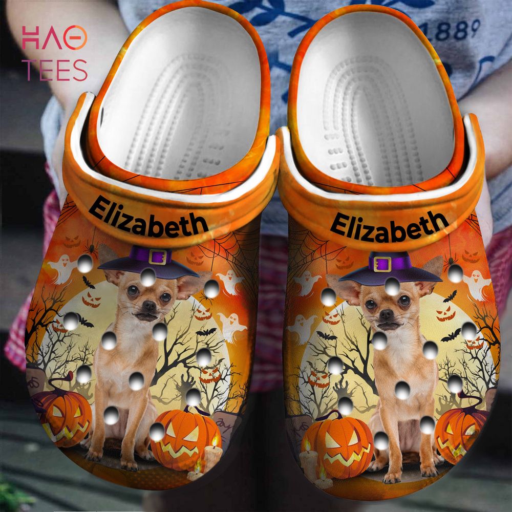 Chihuahua Wear Hat Halloween Personalized Clogs Shoes