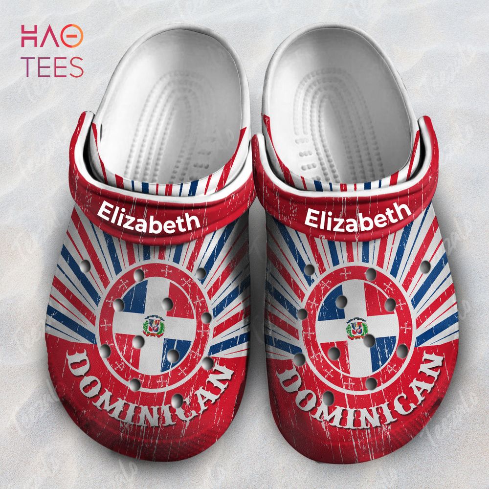 Circle Dominican Flag Symbols Personalized Clogs Shoes