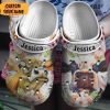 Cow Flower Pattern Clogs Shoes Gifts For Cow Lovers