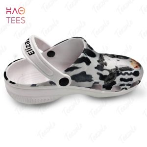 Cow Head Personalized Clogs Shoes With Your Name, Cow Clogs Shoes