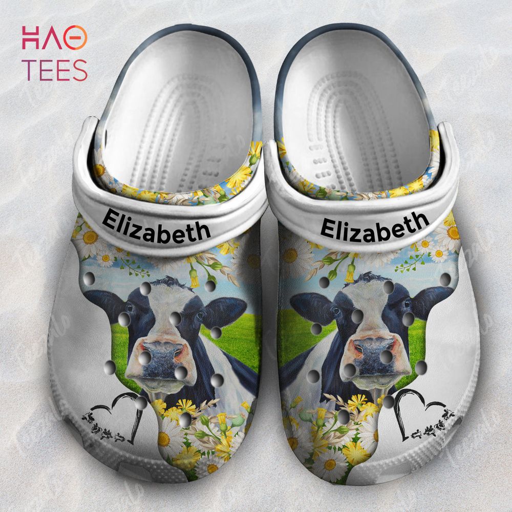 Cow Heart Personalized Clogs Shoes With Your Name Cow Heart Personalized Clogs Shoes With Your Name