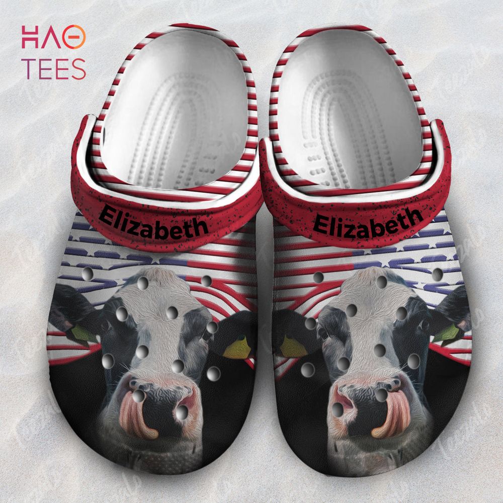 Cow Hole America Flag Personalized Clog Shoes Cow Hole America Flag Personalized Clog Shoes