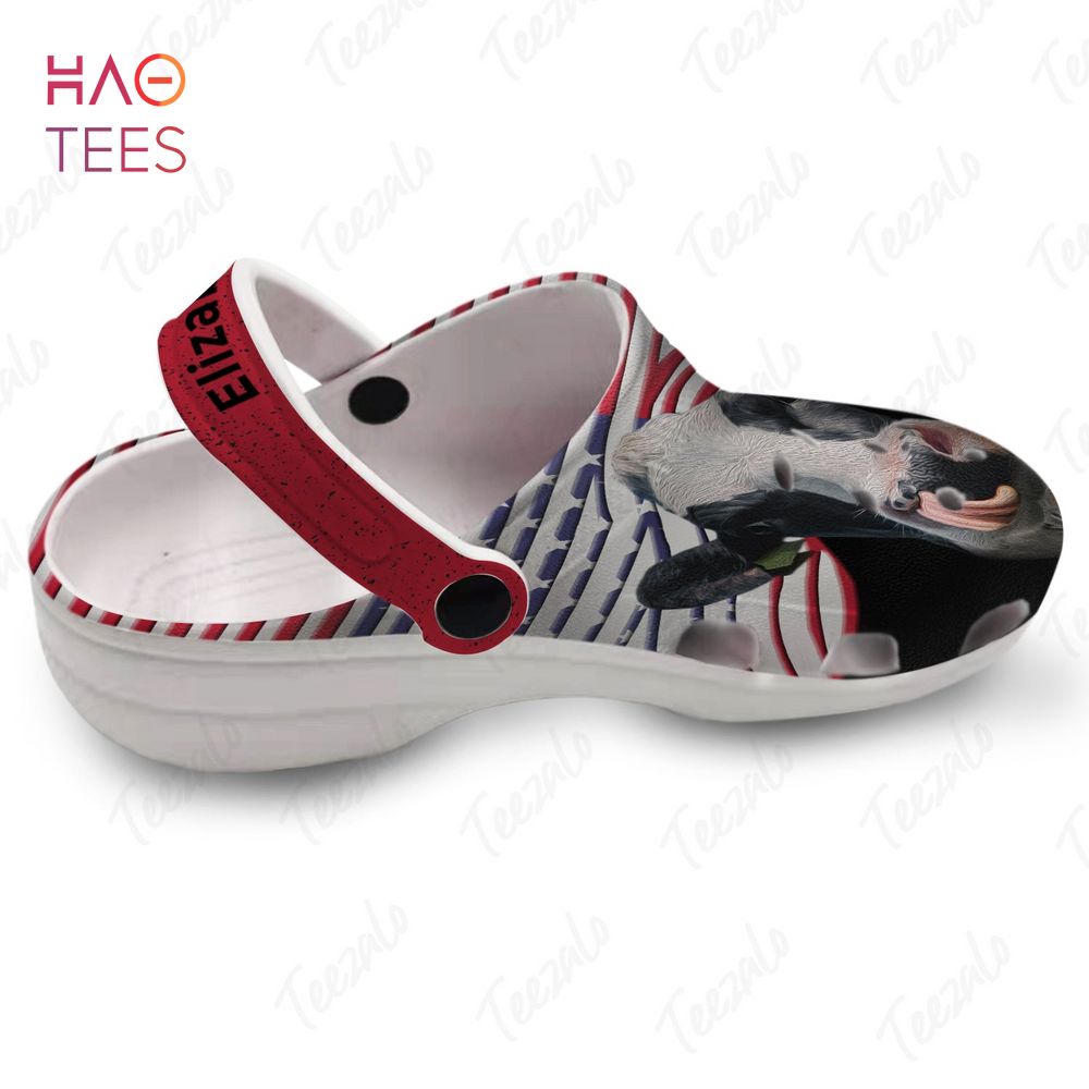 Cow Hole America Flag Personalized Clog Shoes Cow Hole America Flag Personalized Clog Shoes
