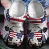 Cow With American Flag Clogs Shoes