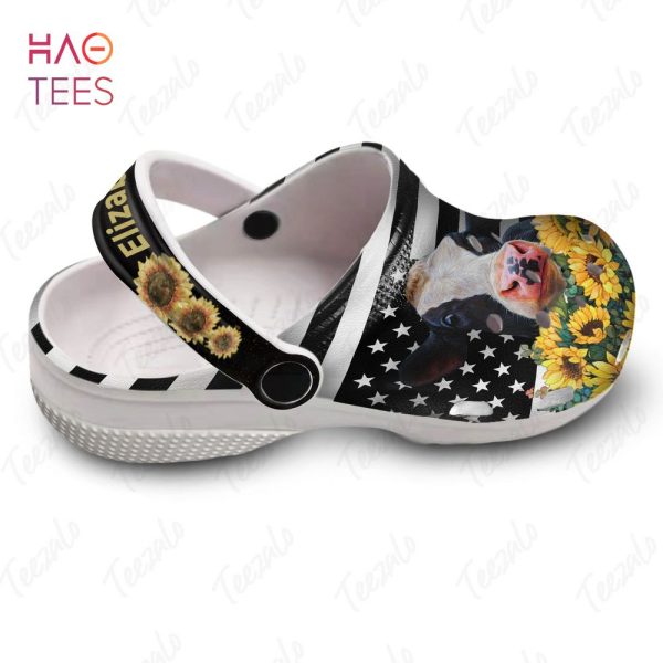 Cow With Sunflower Personalized Clogs Shoes