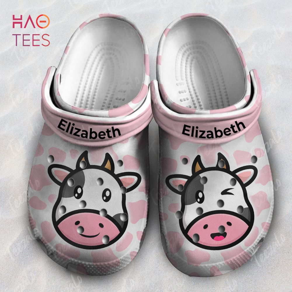 Cow Face Print Custom Crocs With Name - Discover Comfort And Style Clog  Shoes With Funny Crocs