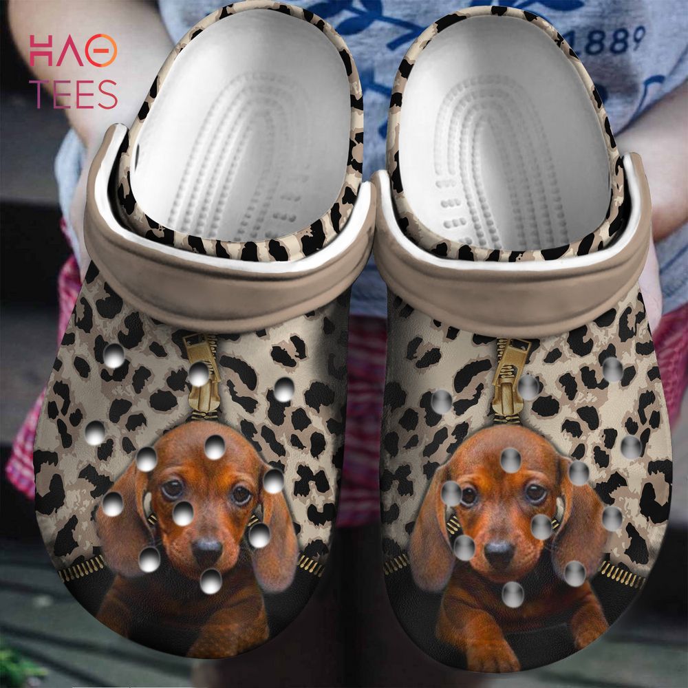 Dachshund Clogs Shoes Zipper Leopard For Dachshund Lovers Dachshund Clogs Shoes Zipper Leopard For Dachshund Lovers