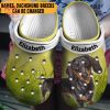 Dachshund Personalized Clogs Shoes For Women With Flower Pattern