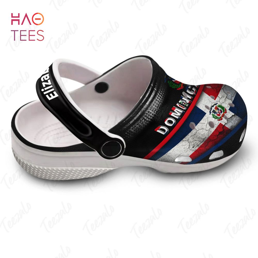 Dominican Flag Coat of Arms Custom Your Name Clog Shoes Dominican Flag Coat of Arms Custom Your Name Clog Shoes