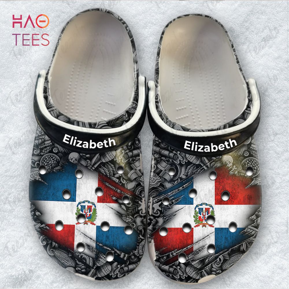 Dominican Flag Personalized Clogs Shoes With Symbols Full Dominican Flag Personalized Clogs Shoes With Symbols Full