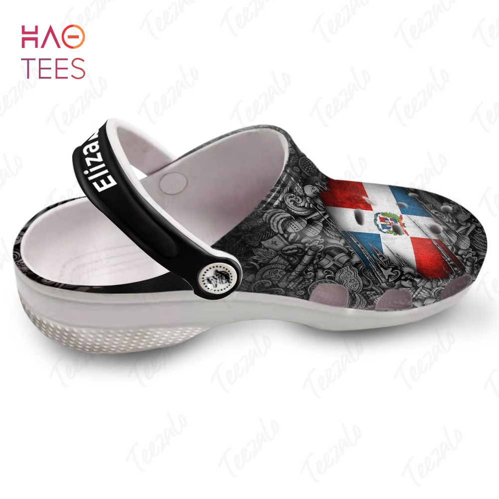 Dominican Flag Personalized Clogs Shoes With Symbols Full Dominican Flag Personalized Clogs Shoes With Symbols Full