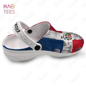 Dominican Flag Personalized Clogs Shoes With Your Name