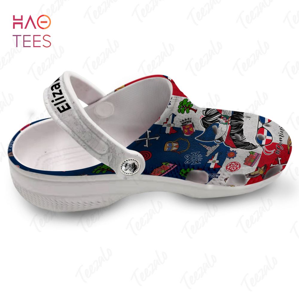 Dominican Life Flag Symbol Personalized Clogs Shoes