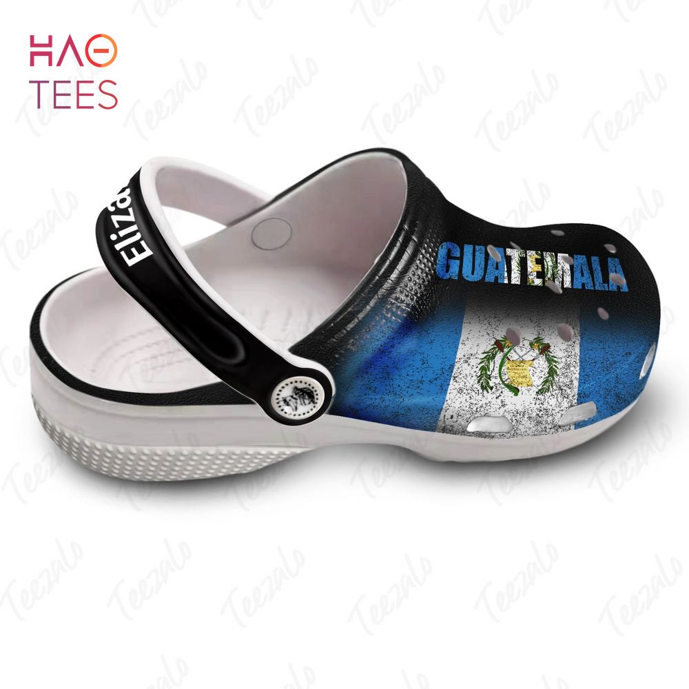 Guatemala Personalized Clogs Shoes With A Half Flag