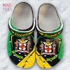 Jamaica Flag Heart With Symbols Custom Your Name Clogs Shoes