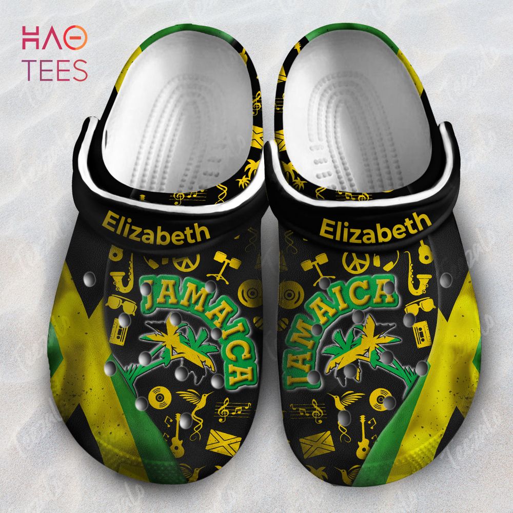 Jamaica Flag Mix Symbols Personalized Clogs Shoes