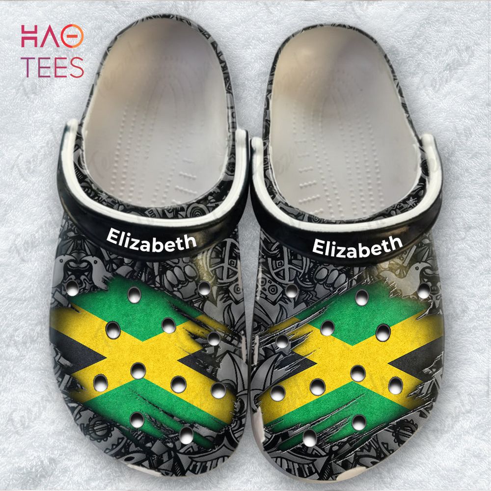 Jamaica Flag Personalized Clogs Shoes With Symbols Full