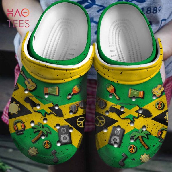 Jamaica Flag Symbol Clogs Shoes