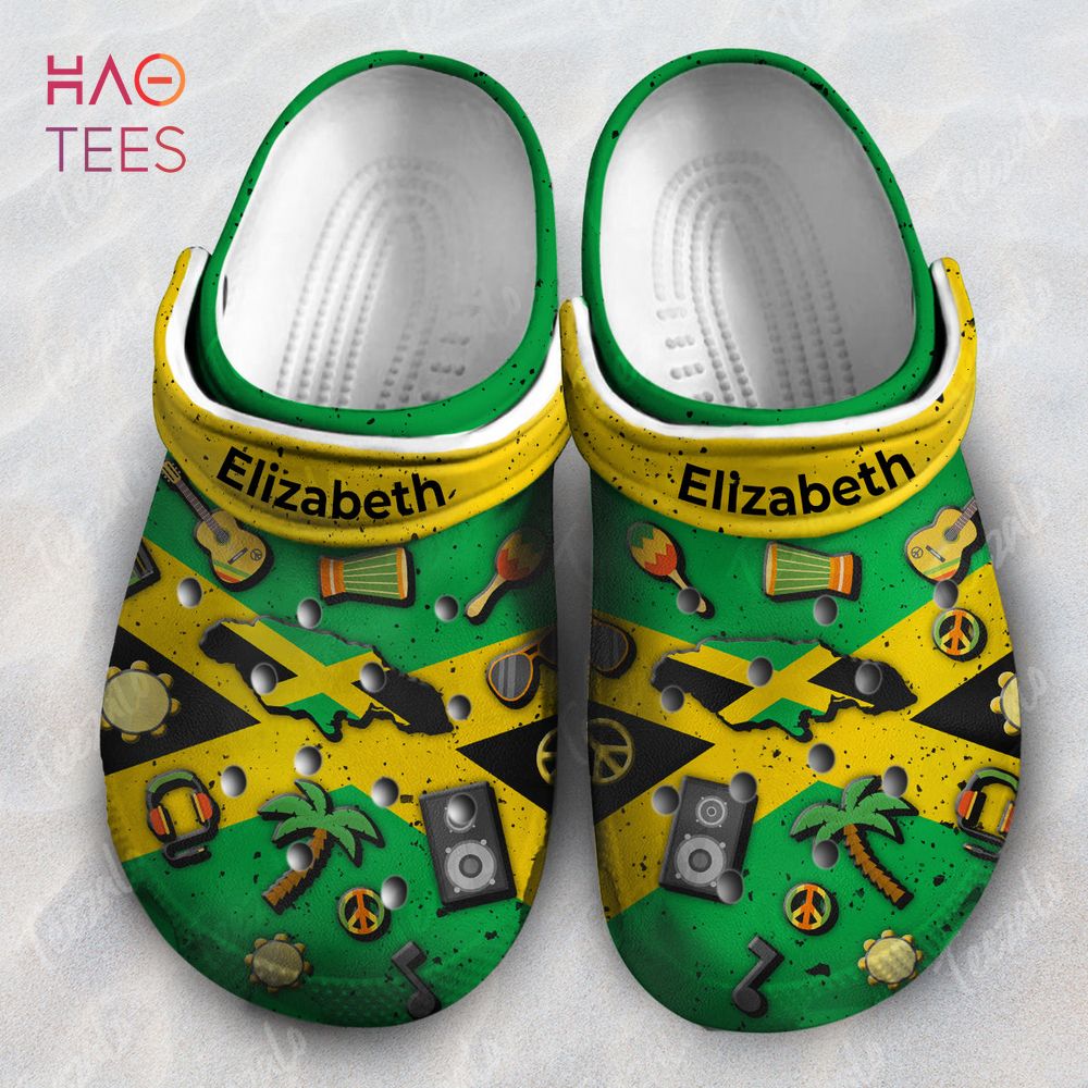 Jamaica Flag Symbols Personalized Clogs Shoes