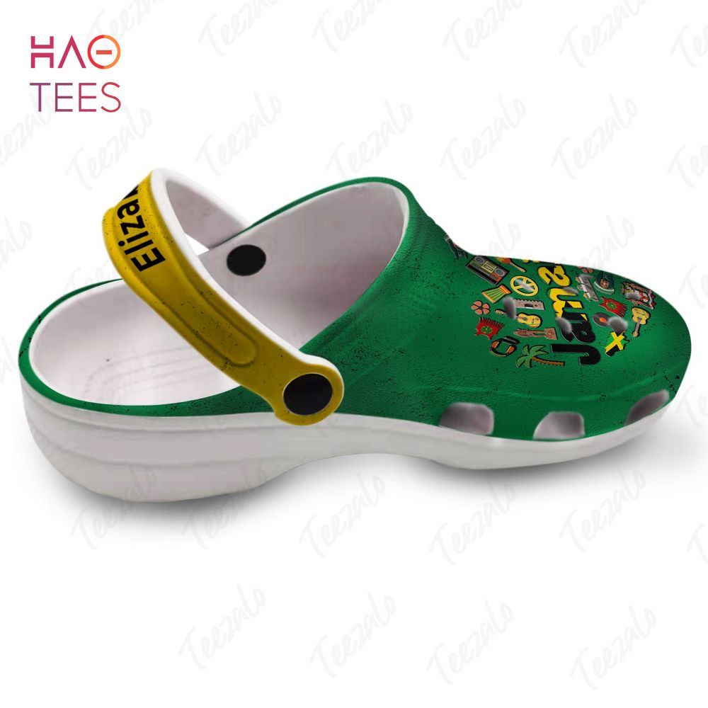 Jamaica Symbols Heart Personalized Clogs Shoes