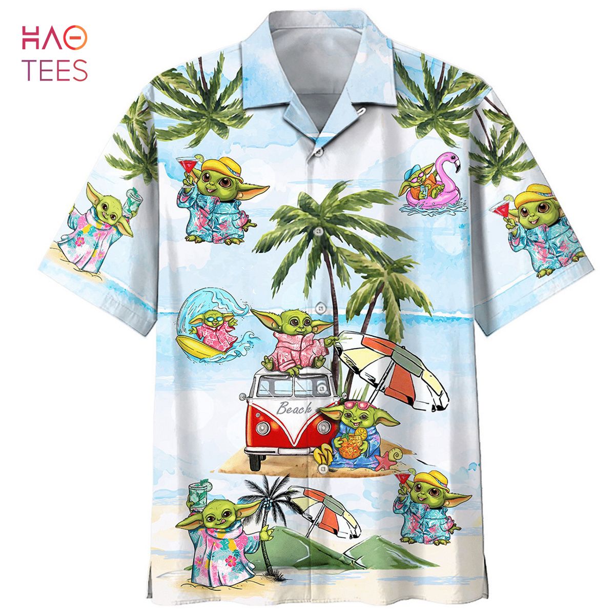 Baby Yoda Summer Time Beach Hawaiian Shirt