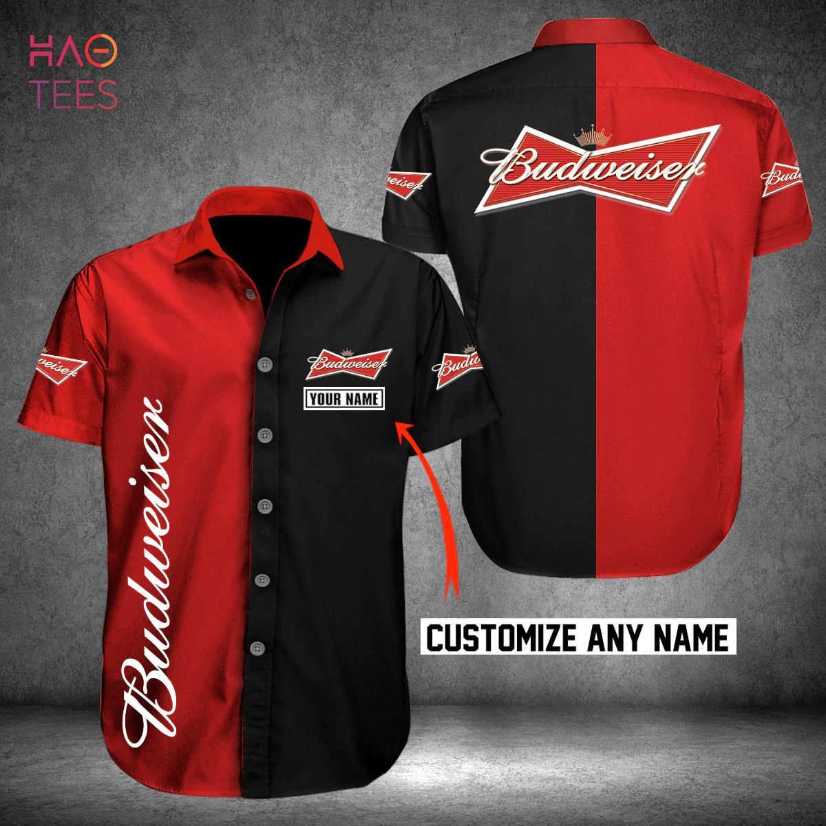 Budweiser Custom Name Hawaiian Shirt