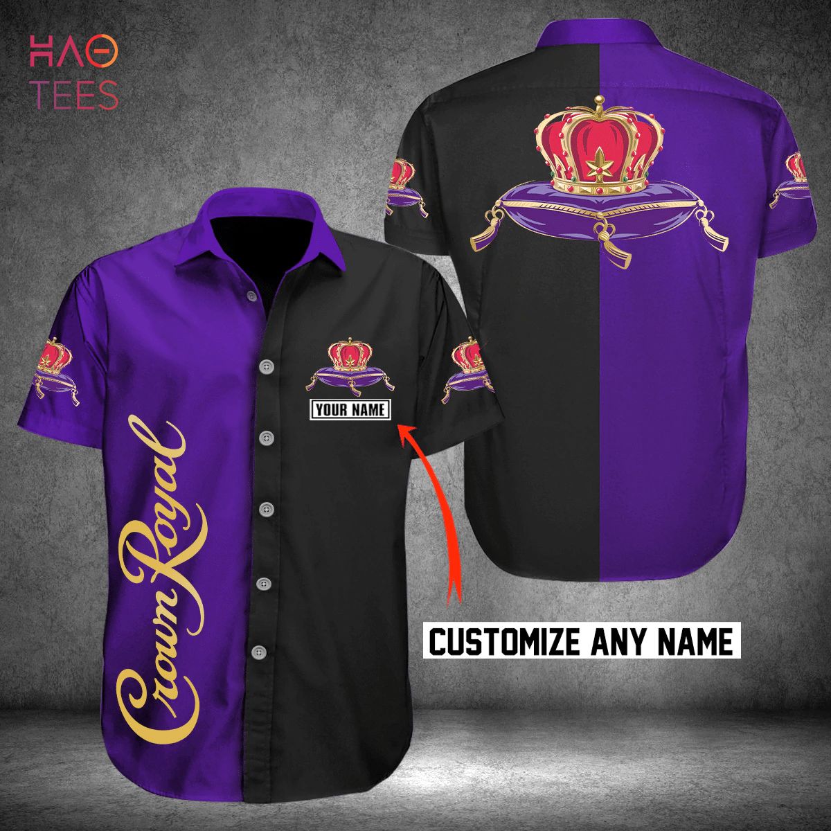 NEW Crown Royal Custom Name Hawaiian Shirt