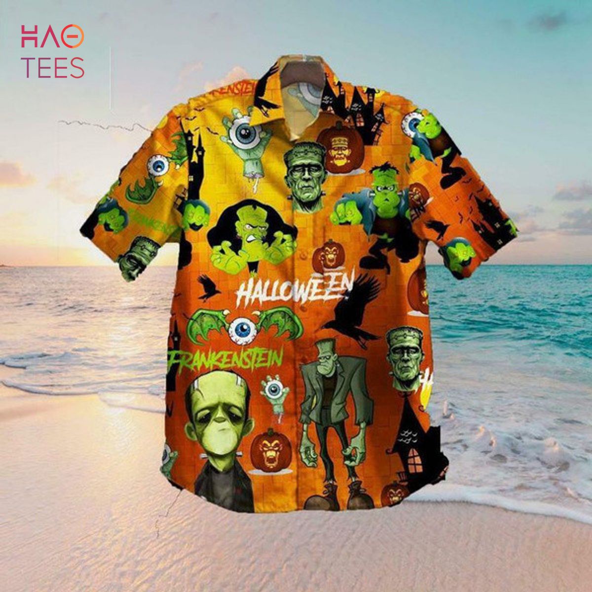 Frankenstein Hallowee Hawaiian Shirt Frankenstein Hallowee Hawaiian Shirt