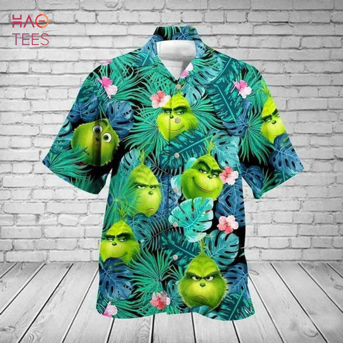 Grinch Tropical Floral Hawaiian Shirt Grinch Tropical Floral Hawaiian Shirt