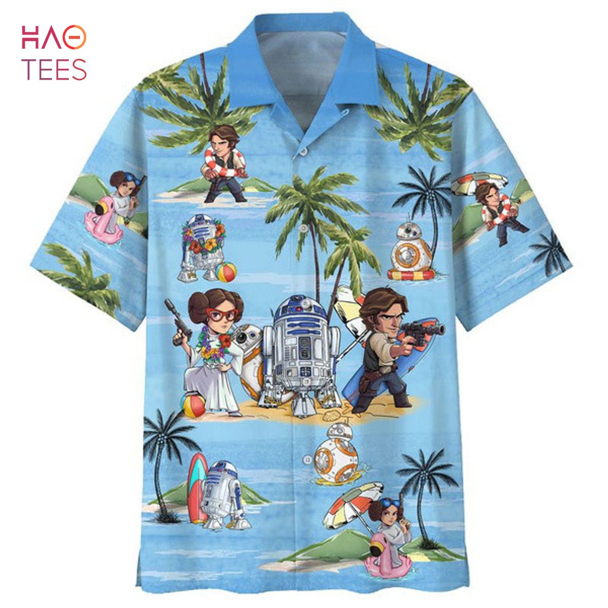 Star Wars Leia Organa Han Solo Hawaiian Shirt