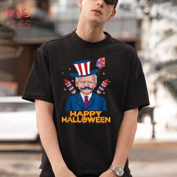 Biden Confused Happy Halloween Merry 4th Of July fireworks Shirt