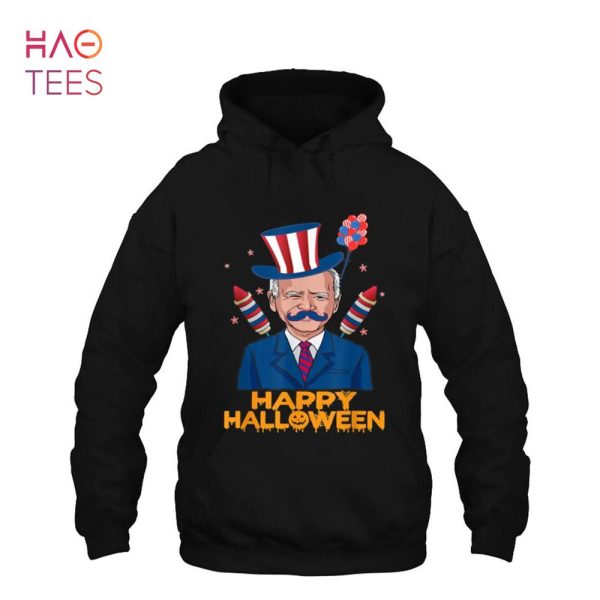 Biden Confused Happy Halloween Merry 4th Of July fireworks Shirt