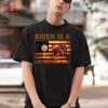 Biden Falling With Biden Funny Ridin With Biden Camo US Flag Shirt