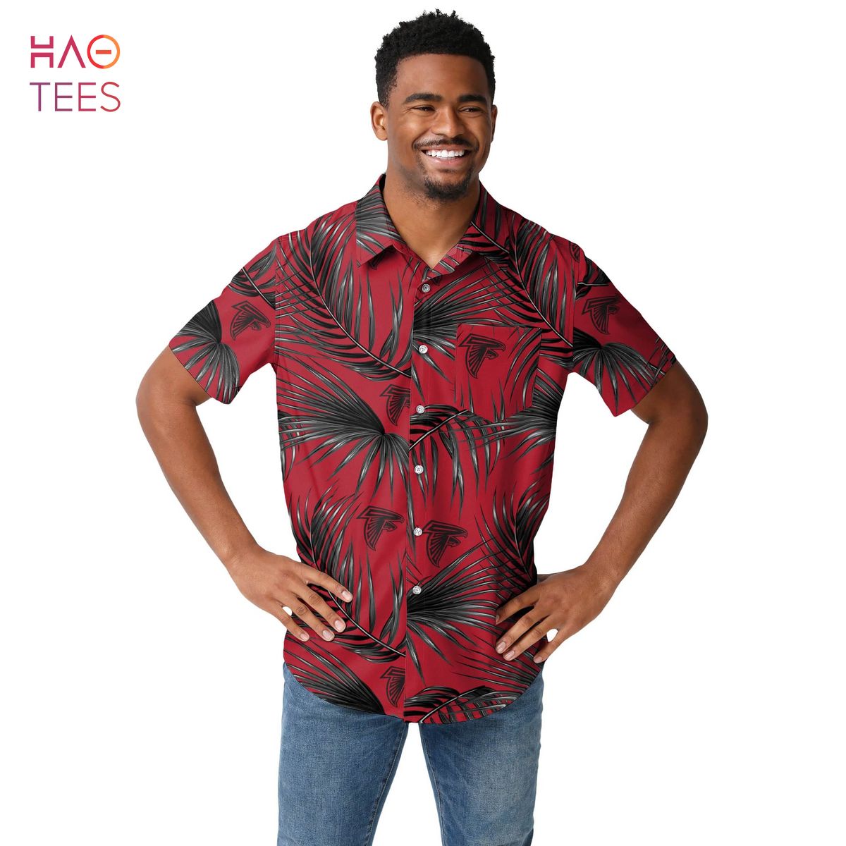 Atlanta Falcons NFL Mens Hawaiian 3D Shirt Atlanta Falcons NFL Mens Hawaiian 3D Shirt