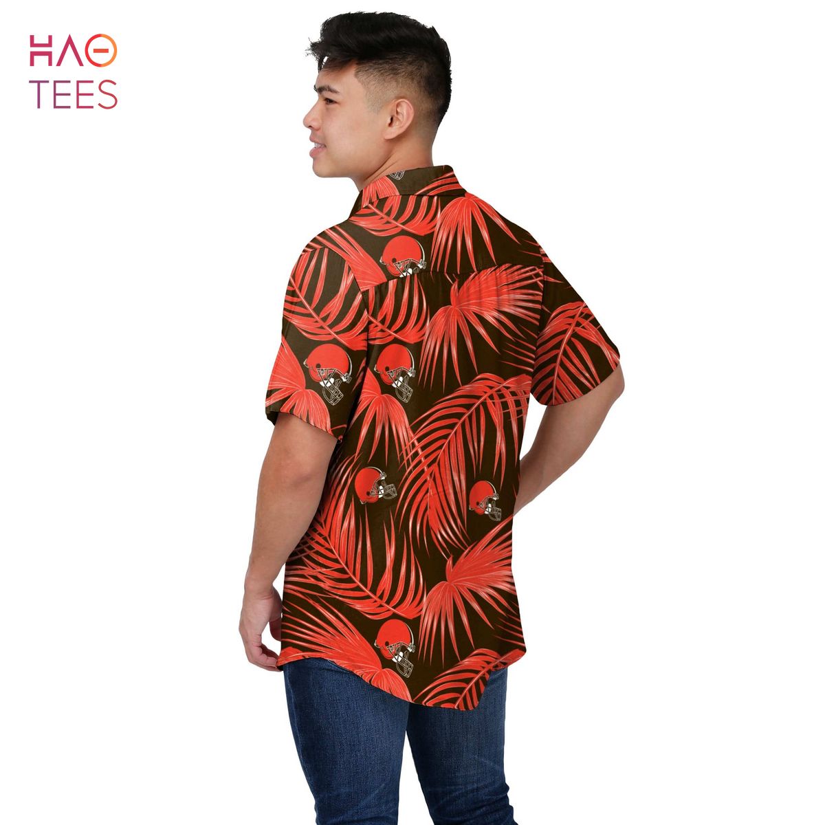 Cleveland Browns NFL Mens Hawaiian 3D Shirt Cleveland Browns NFL Mens Hawaiian 3D Shirt